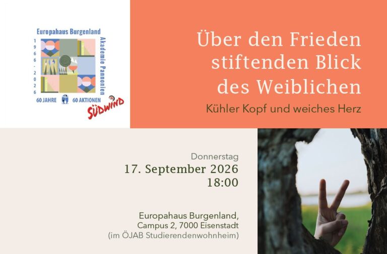 Über den Frieden stiftenden Blick des Weiblichen: Kühler Kopf und weiches Herz.